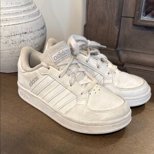 Adidas White Leather Sneakers Low-Top Classic